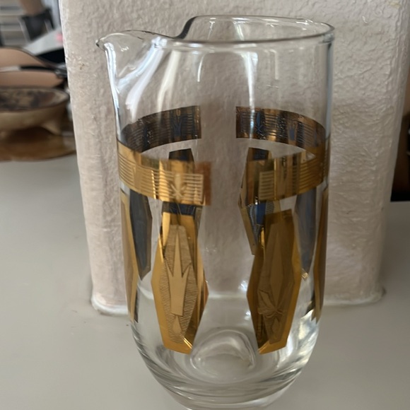 Vintage Culver MCM Cocktail Pitcher spout 6” gold accents - Picture 1 of 6